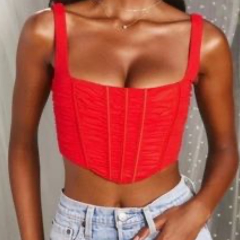Oh Polly Red Corset Top